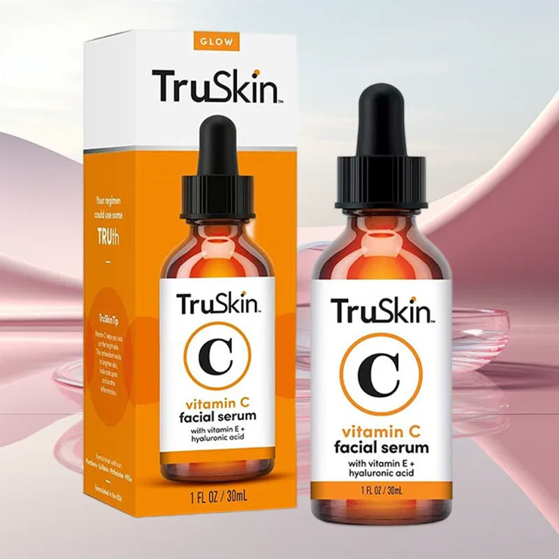 TruSkin Vitamin C Facial Serum 30ml 60mlwith Vitamin E Hyaluronic Acid Brightening Anti-Aging Serum